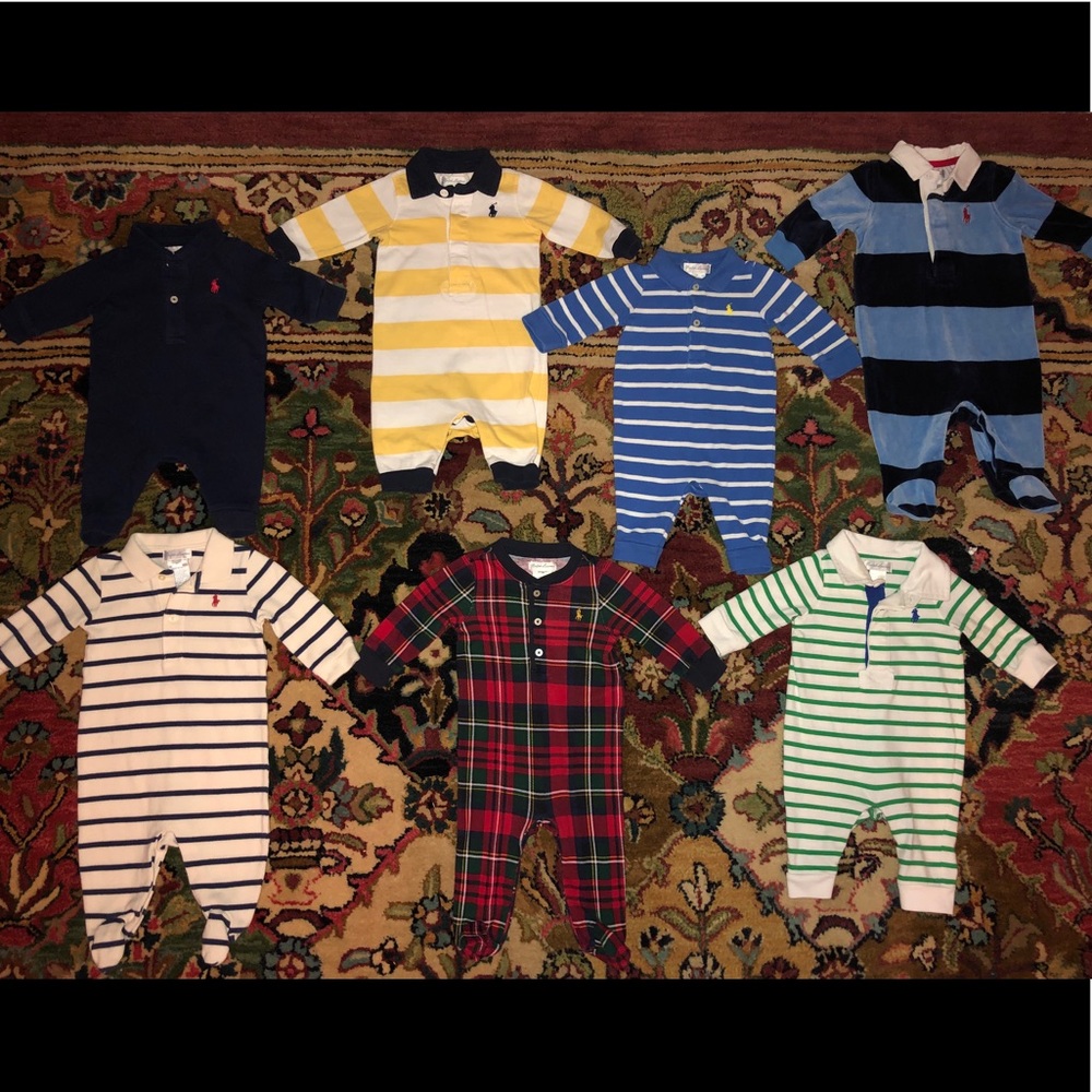 (7) Ralph Lauren Polo One Pieces (3 months)